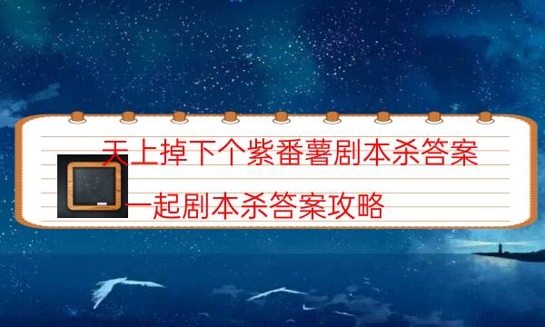 天上掉下个紫番薯剧本杀答案-一起剧本杀答案攻略-新手密室剧透攻略